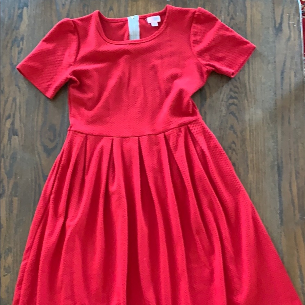 LulaRoe Red Amelia Dress